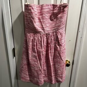 Banana Republic Strapless Dress Size Petite 10P Pink / White